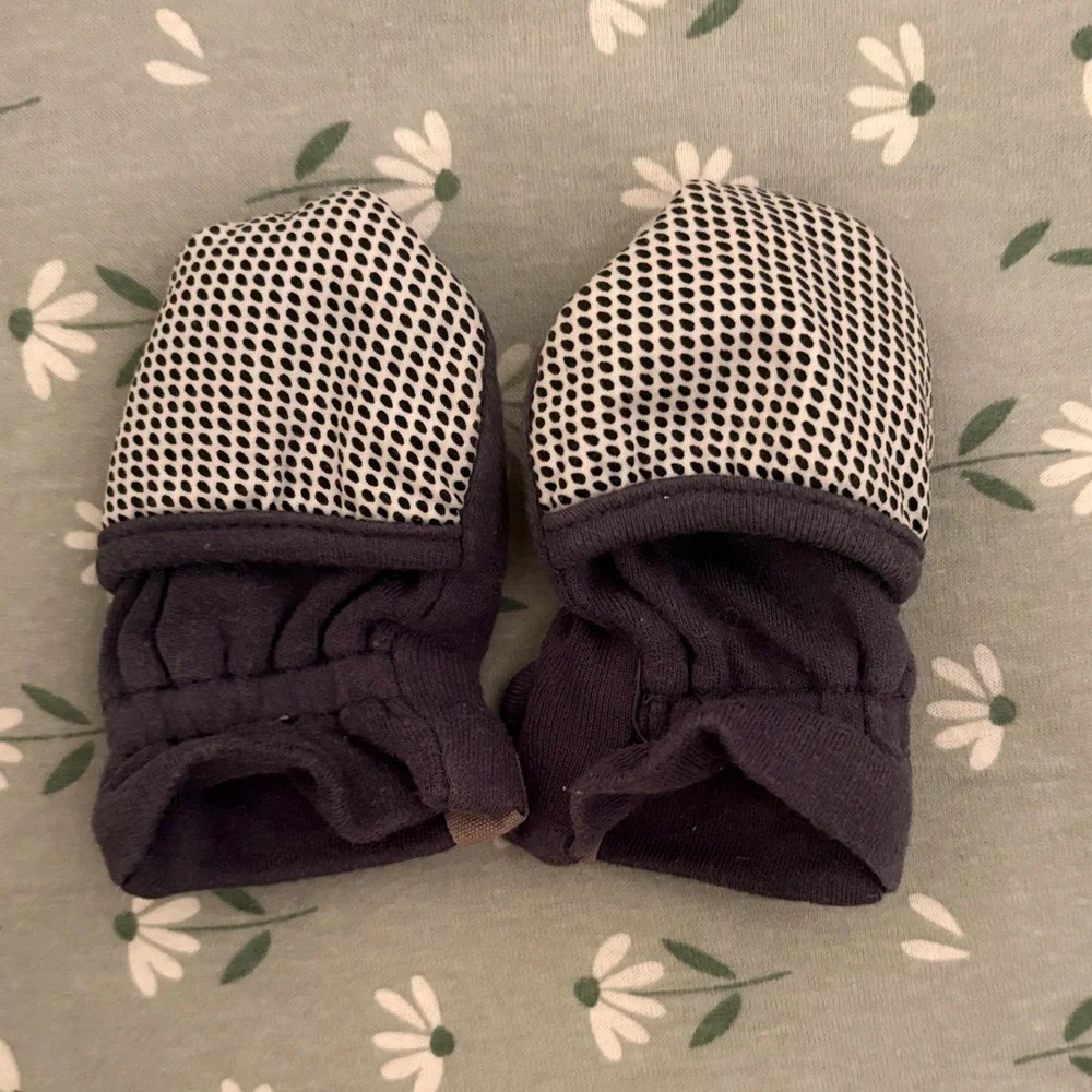 Navy Baby Mittens